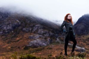 Model in the Highlands of Scotland