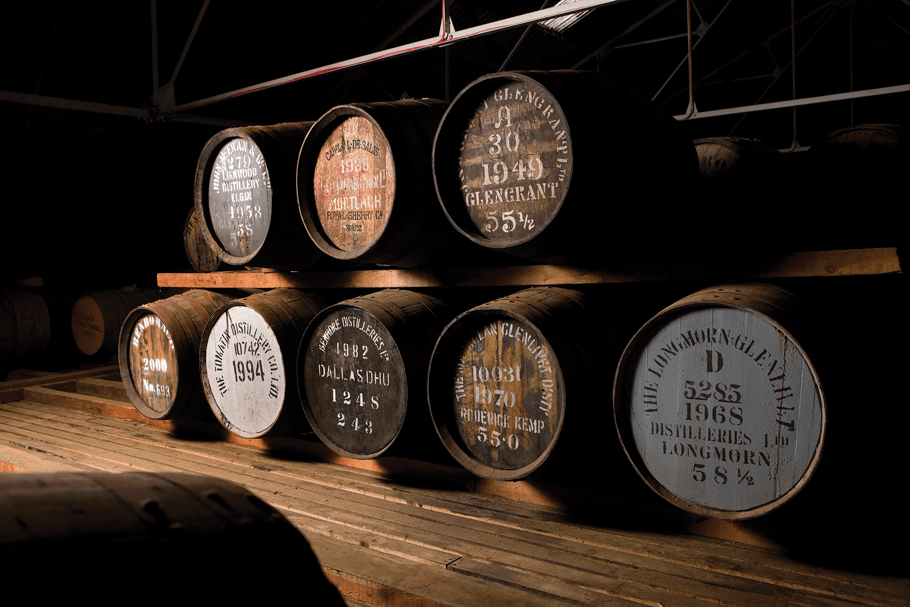 Inside the cask warehouse at Gordon & MacPhail, Elgin // Credit: Gordon & MacPhail